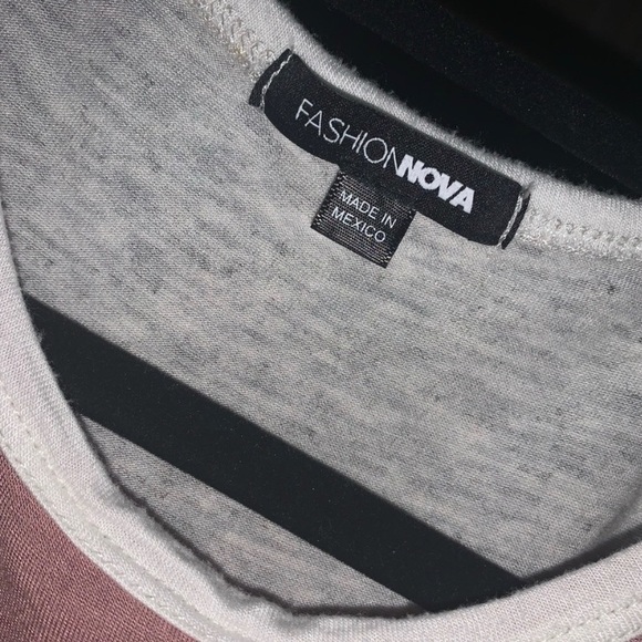 NEW Fashion Nova Twist Knot Two Tone Tee - Picture 3 of 3